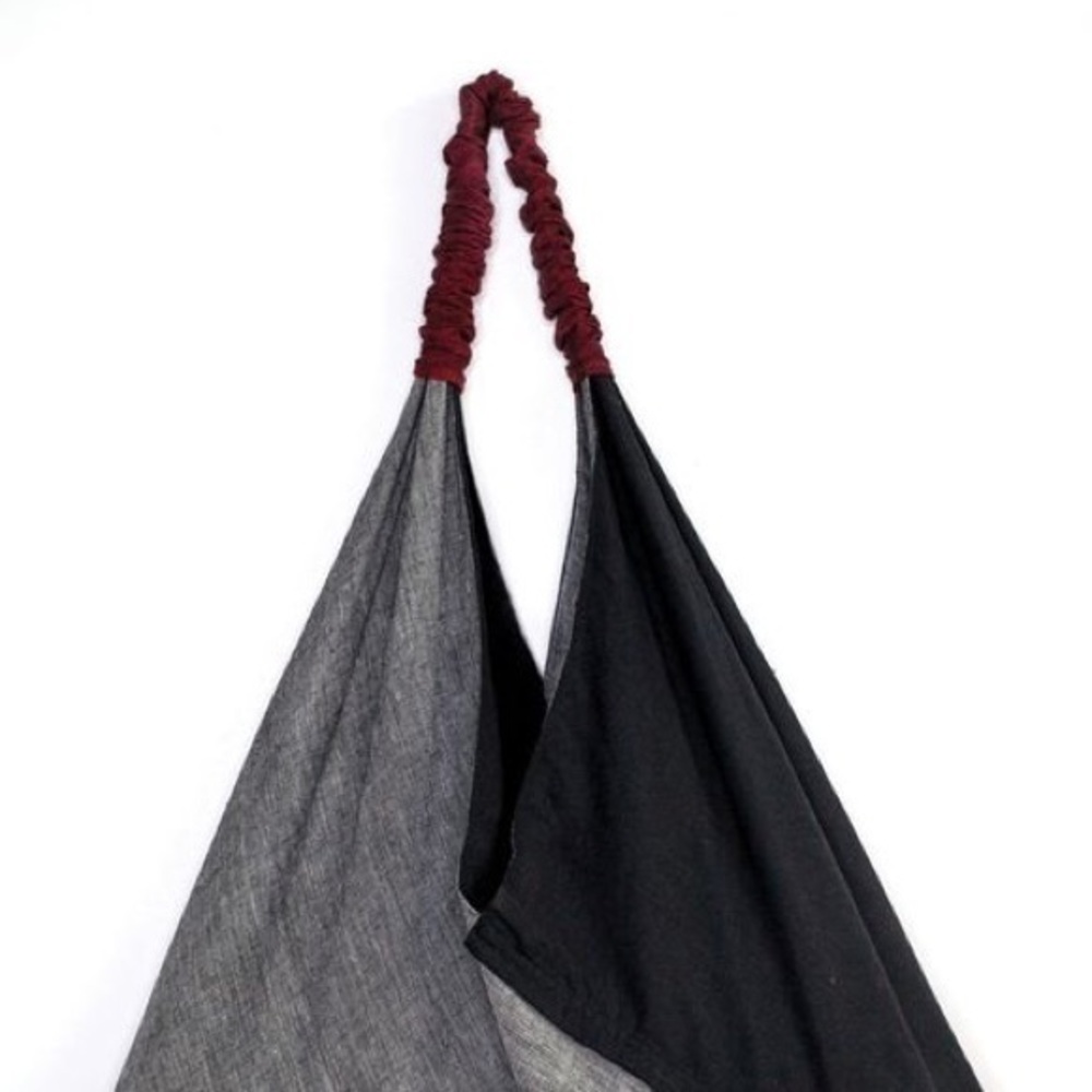 New 100% Cotton Color Block Patch Shoulder Purse - Picture 3 of 3